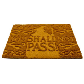 The Lord Of The Rings You Shall Not P Embossed Door Mat Brown (40cm x 60cm)