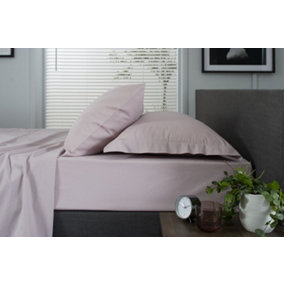 The Lyndon Company 200 Thread Count Sateen Oxford Pillowcase Pink