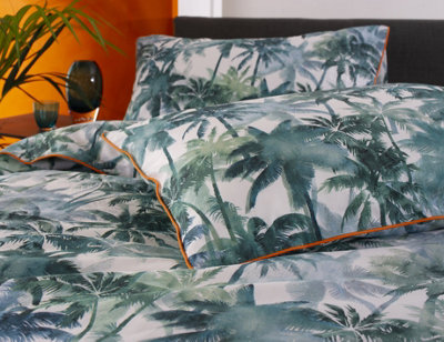 The Lyndon Company - Palm Green Duvet Set Single (print)