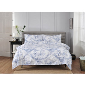 The Lyndon Company Toile De Jouy  Duvet Cover Blue