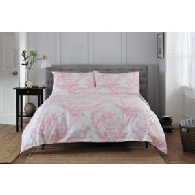 The Lyndon Company Toile De Jouy  Duvet Cover Pink