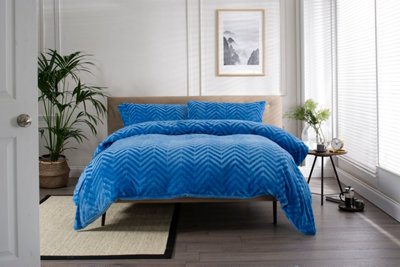 The Lyndon Company Victoria Flannel Fleece Duvet Sets Blue