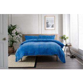 The Lyndon Company Victoria Flannel Fleece Duvet Sets Blue