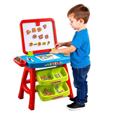 The Magic Toy Shop 2 in 1 Magnetic Easel & Learning Desk with ...