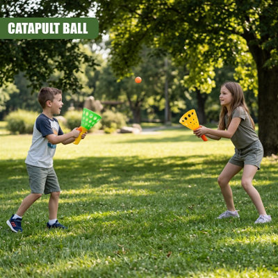 The Magic Toy Shop 6 in 1 Sports Set Bat Racket Toss Ball Catch Games ...