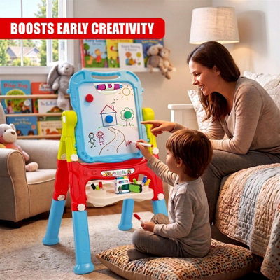 The Magic Toy Shop Children Double Sided Folding Magnetic Drawing Board ...