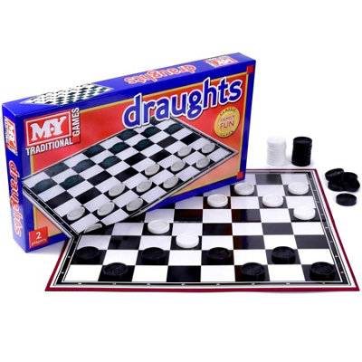 The Magic Toy Shop Classic Draughts Board Game Checkers 2 Player ...