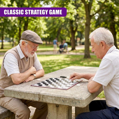 The Magic Toy Shop Classic Draughts Board Game Checkers 2 Player ...
