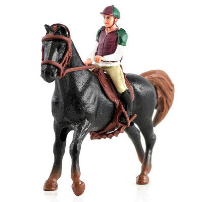 The Magic Toy Shop Horse Rider Playset with Accessories Model Stable ...
