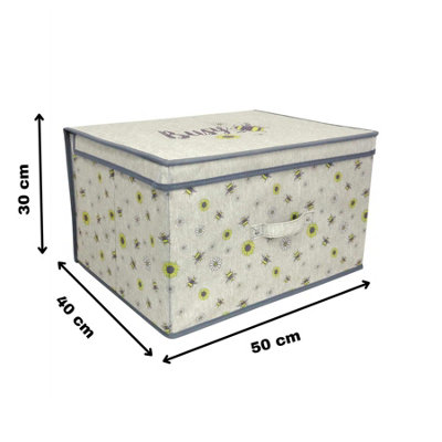 The Magic Toy Shop Jumbo Folding Toy Chest Storage Box Collapsible ...