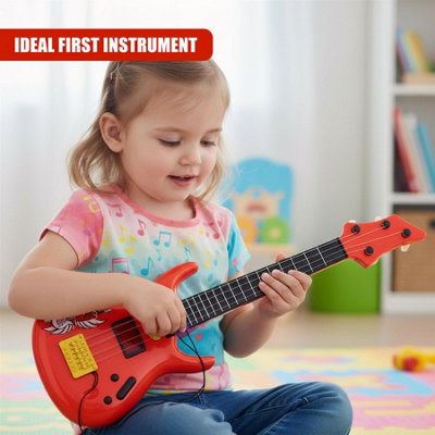 The Magic Toy Shop Kids Rock Guitar Toy Acoustic 4 String Pick Spare ...