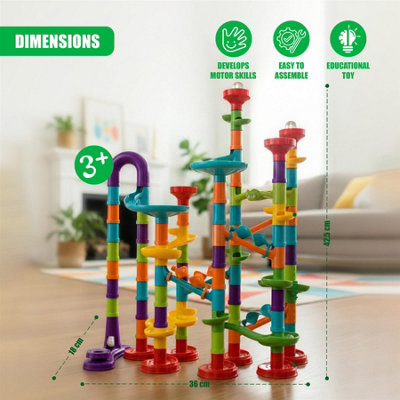 The Magic Toy Shop Marble Run 113 Pcs Race Maze Track STEM Educational ...
