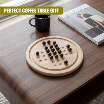 The Magic Toy Shop Peg Solitaire with Wooden Marbles Board Game