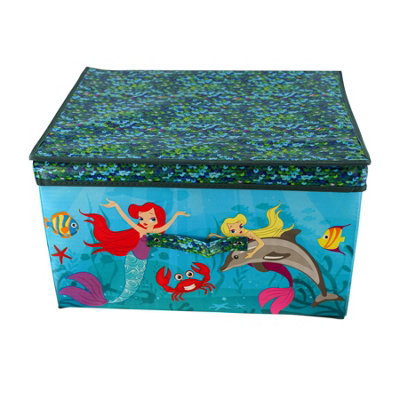 The Magic Toy Shop Storage Box Large Collapsible Mermaid Design Folding ...