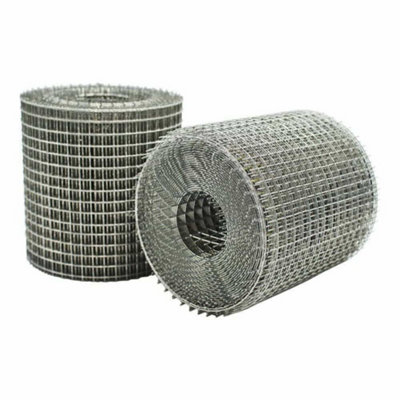 The Mesh Company 1/4" - 6mm Hole Galvanised Welded Wire RatMesh - 6 Metre x 100mm - 4 Pack