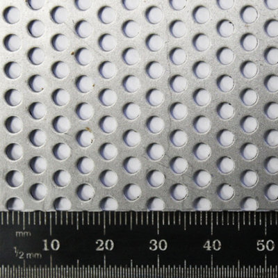 The Mesh Company SS304 3mm Round Hole 1.5mm Thick Perforated Metal - 1m x 500mm