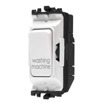 The MK MKK4896WMWHI Washing Machine Appliance Switch White Double Pole 1 Way 20 Amp