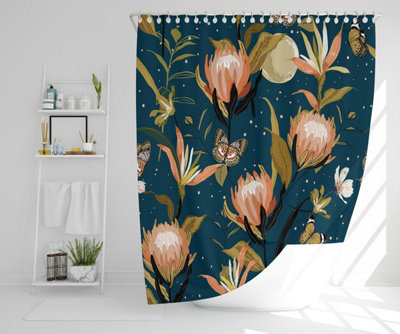 The Moon, Butterflies & Flowers (Shower Curtain) / Default Title Price Comparisons | Compare The Build