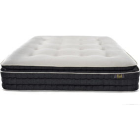 The Moonstone Natural Pocket Sprung, Double Mattress, Luxury Wool Handcrafted, Pressure Relief Pillowtop, Temperture Controlled