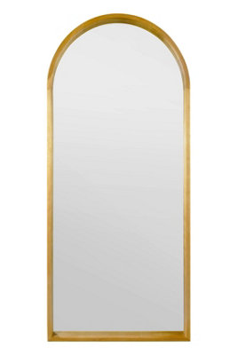 The Naturalis Solid Oak Framed Arched Leaner Wall Mirror 190CM X 85CM