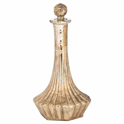 The Noel Collection Burnished Decorative Decanter - L17 x W17 x H30 cm