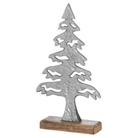 The Noel Collection Christmas Tree Ornament Silver (60cm x 6cm x 38cm)