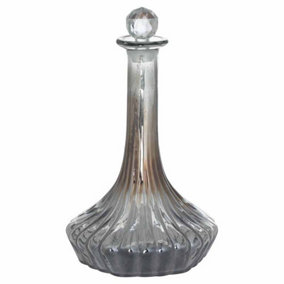 The Noel Collection Smoked Midnight Medium Decanter - L13 x W13 x H27 cm
