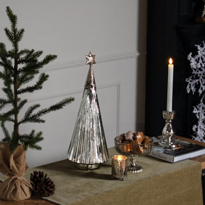 The Noel Collection Star Topped Glass Decorative Large Tree - 3