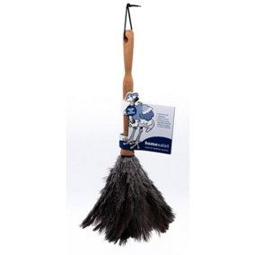 The Original Home Valet Ozzie Ostrich Feather Handheld Duster 50cm Beechwood FSC Certified