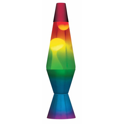 The Original Lava Lamp, Rainbow Retro Lava Lamp, 14.5" Tall