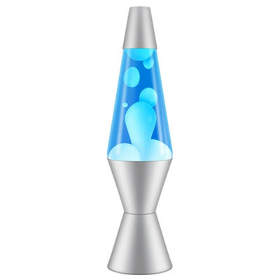 The Original Lava Lamp, White/ Blue Retro Lava Lamp, 14.5