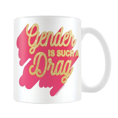 The Peach Fuzz Gender Is Such A Drag Mug White/Pink/Yellow (One Size)