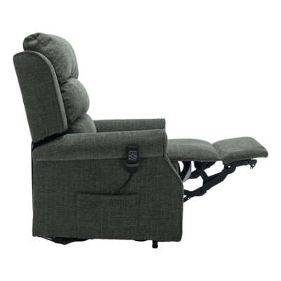 The Perth - Dual Motor Riser Recliner Mobility Chair in Fern Green Fabric