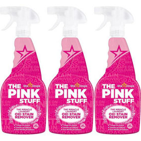The Pink Stuff Miracle Laundry Oxi Stain Remover Spray - 500ml (Pack of 3)