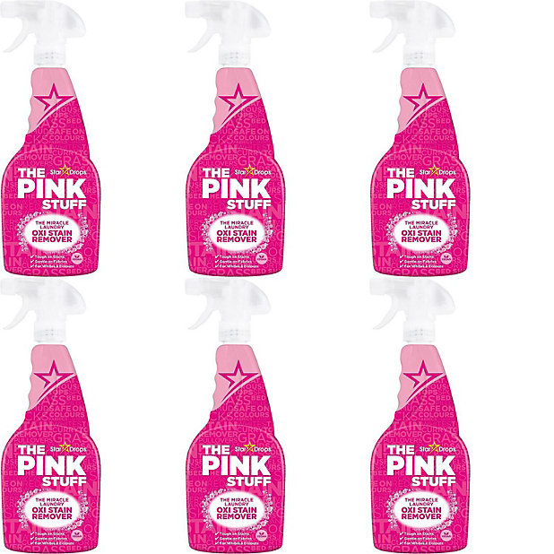 The Pink Stuff Miracle Laundry Oxi Stain Remover Spray - 500ml (Pack of 6)