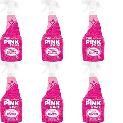 The Pink Stuff Miracle Laundry Oxi Stain Remover Spray - 500ml (Pack of 6)