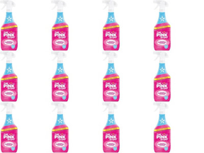 The Pink Stuff Power Disinfectant Cleaner Multi Purpose Spray Streak Free 850ml (Pack of 12)