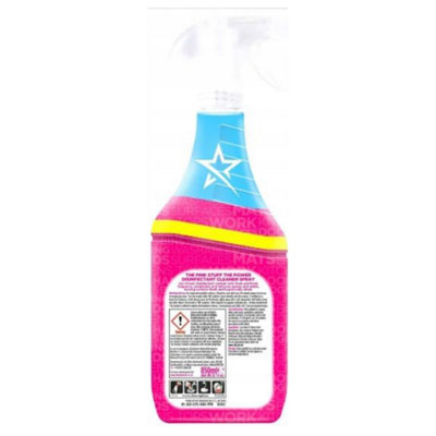 The Pink Stuff Power Disinfectant Cleaner Multi Purpose Spray Streak Free 850ml (Pack of 12)