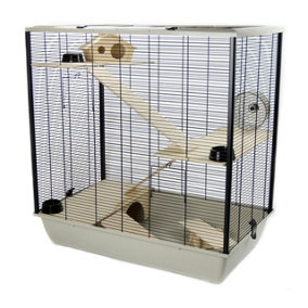 The Plaza Tall Rat and Hamster Cage with Three Floors - Grey