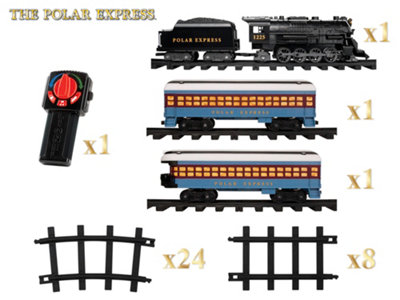 The Polar Express 38 Piece Remote Controlled Train Set Locomotive Railway Toy