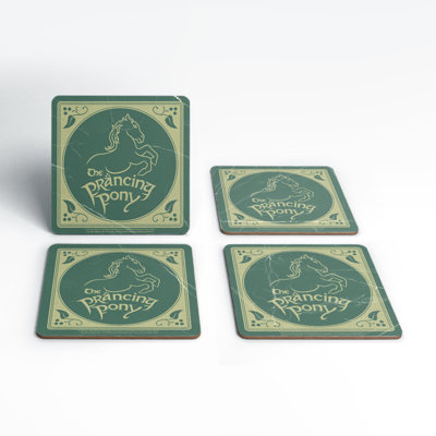 The Prancing Pony Mat Style Corkbacked Coaster Set
