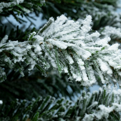 The Pre-lit 7ft Snowy Pencil Tree with hinged branches