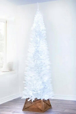 The Pre-lit 8ft White Italian Pencilimo Tree with hinged branches