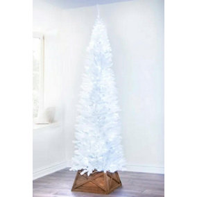 The Pre-lit 8ft White Italian Pencilimo Tree with hinged branches