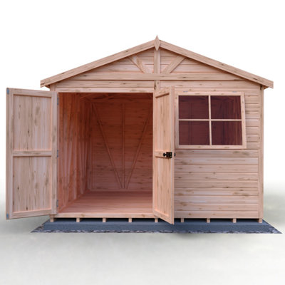 The Premium Mammoth 10x10ft Workshop DD with interchangeable panels