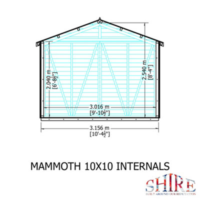 The Premium Mammoth 10x10ft Workshop DD with interchangeable panels - 8