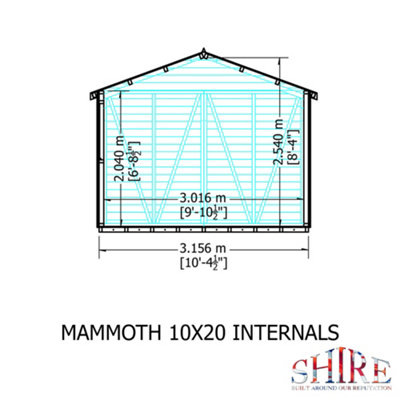 The Premium Mammoth 10x20ft Workshop DD with interchangeable panels - 8