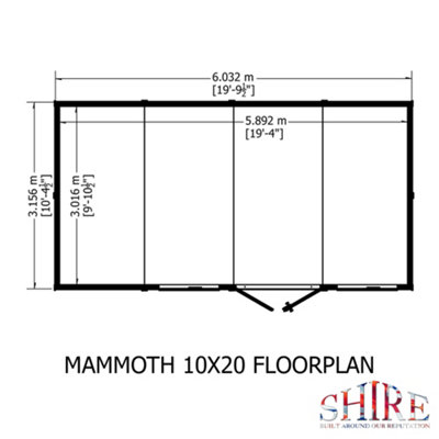 The Premium Mammoth 10x20ft Workshop DD with interchangeable panels - 9