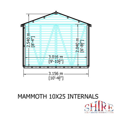 The Premium Mammoth 10x25ft Workshop DD with interchangeable panels - 8
