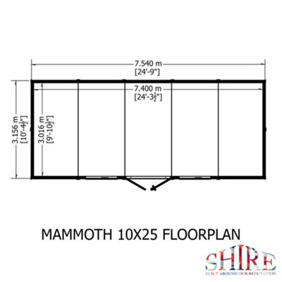 The Premium Mammoth 10x25ft Workshop DD with interchangeable panels - 9